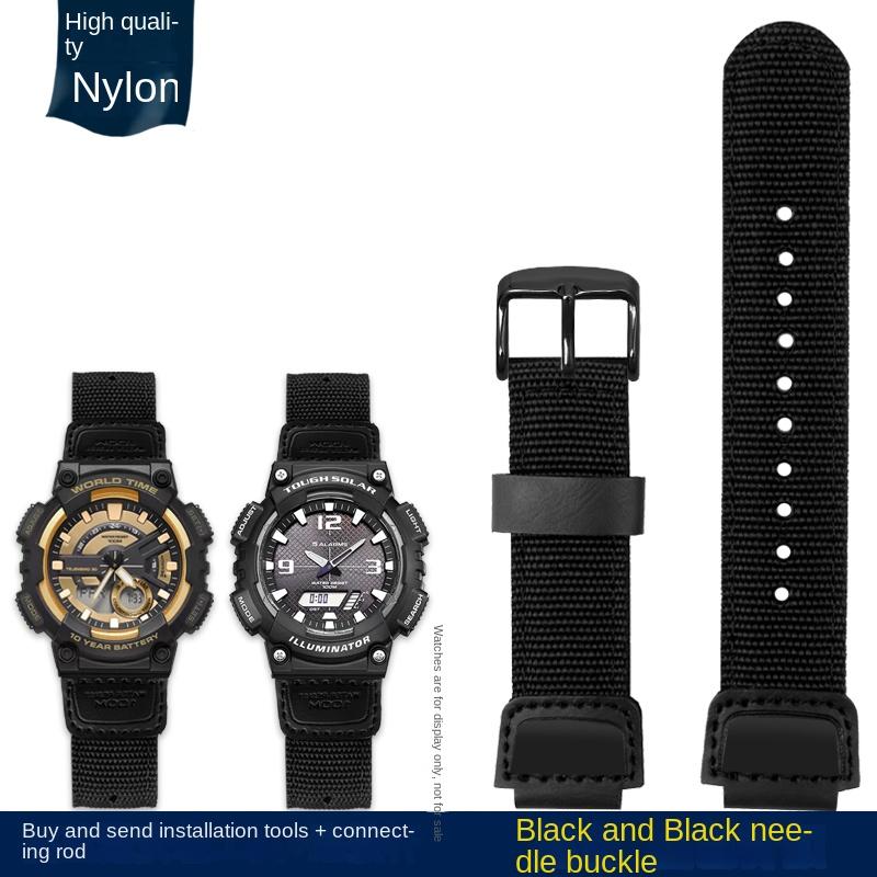 Per Casio AQ-S810W AEQ-110W MCW-200 cinturino da polso in tela di nylon sportivo 16mm 18mm cinturino per orologio cinturino da polso sportivo da uomo