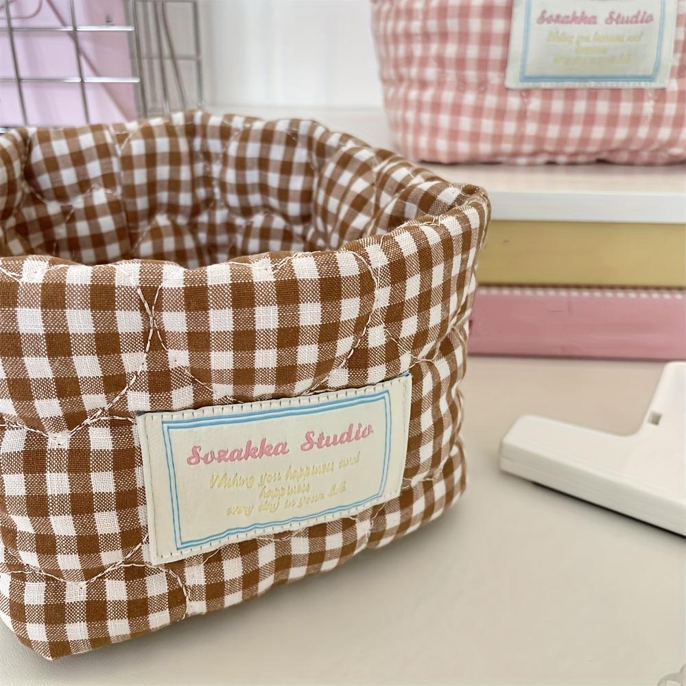 Fabric Storage Basket,Desk Organization - Decorative Open-Top Organizer Basket (No Lid) for, Shelf Baskets, Valentine's Day gift