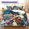 Fate Pattern Bedding Quilt Set Quilt Cover Pillowcase Home Decoration Birthday Gift (1 * duvet cover + 2 * pillowcase, without core)