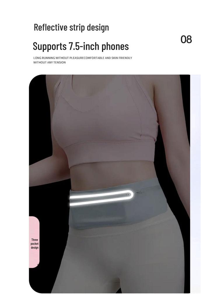 High-End Seamless Unisex Sports Waist Bag for Fitness and Running