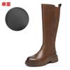 Autumn and winter new elastic thick leg high boots are sent on behalf of large tube circumference knight boots large size women's boots