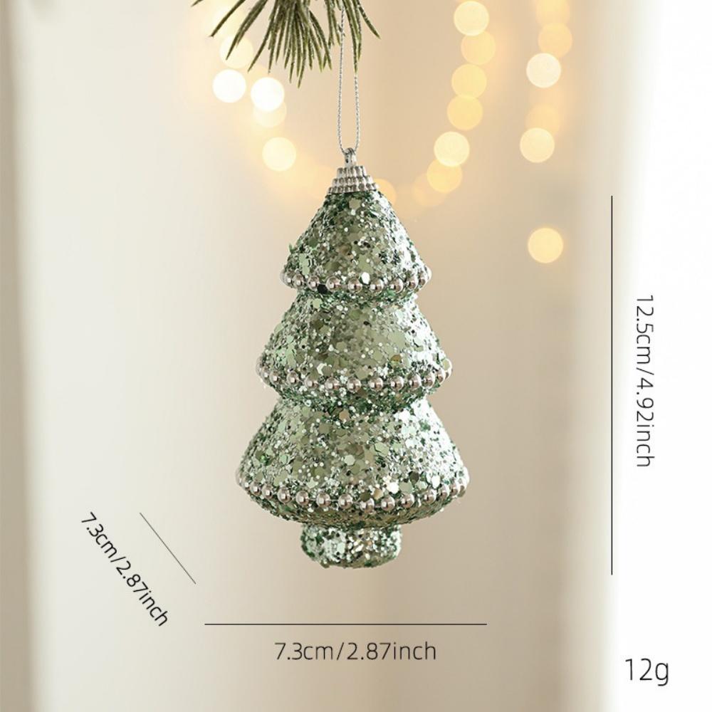 New Green Glitter Sequins Foam Christmas Ball Christmas Tree Hanging Ornaments for Home New Year Christmas Decoration