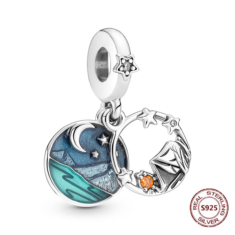 Chameleon Luminous Firefly Charm Fit  S925 Original Bracelets Butterfly S925 Silver Beads For DIY Jewelry Birthday Gift