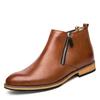 New Fashion Men 'S Shoes Leather Business Boots Man Vintage Casual Classic Formal Side Zipper Chelsea Boots Men Zapatos De Hombre
