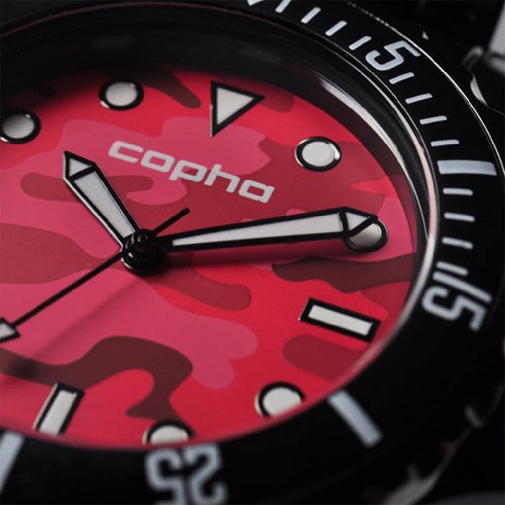 Copha Swagger Camo Limited Durable Quartz Officially Camouflage Dial with Black Strap Watch, Unisex, Edition, Diver's Design, Lightweight, Movement,