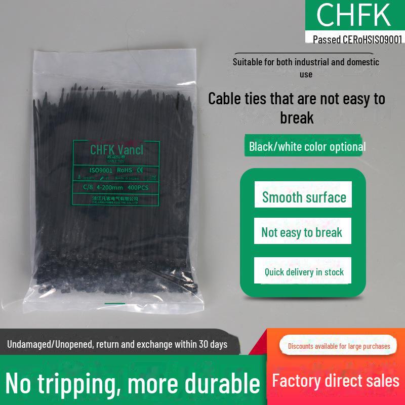 

CHFK Self-Locking Black Nylon Cable Tie for Dogs and Corn Stalks