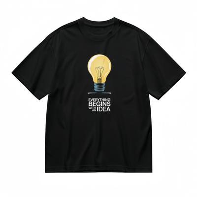 Herren Trend Klassisches T-Shirt Innovatives Idee Zitat mit Glühbirnen-Design T-Shirt