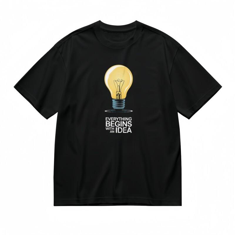 

Men s Trend Classic T-Shirt Innovative Idea Quote with Lightbulb Design Tee 2XL