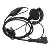 Walkie Talkie Headset Intercom 2 Way Radio Black Earphones Universal Audio Receiving System