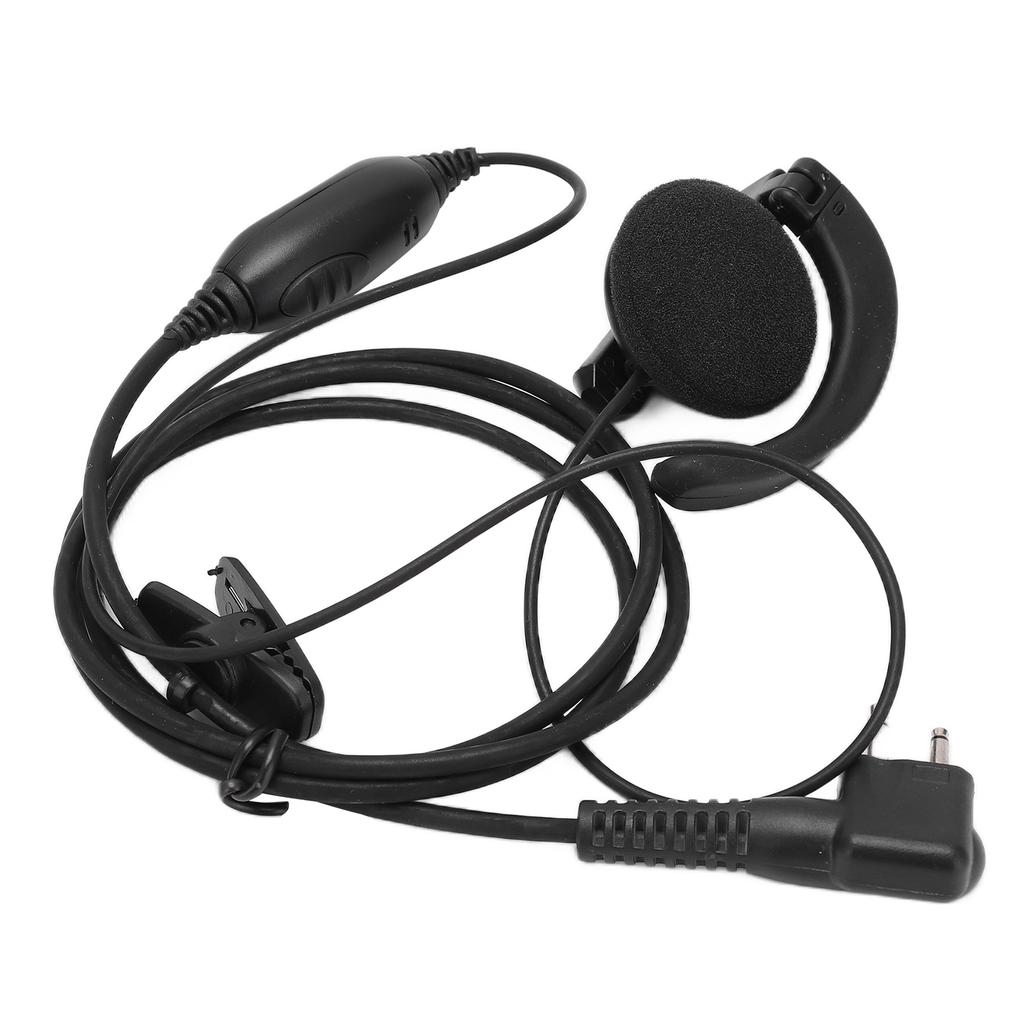 Walkie Talkie Headset Intercom 2 Way Radio Black Earphones Universal Audio Receiving System