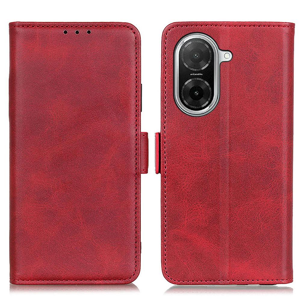 

Для Xiaomi Redmi A5 NFC (Європа) (173.45*79.35*8.45мм) Чохол-підставка з текстурою коров ячої шкіри, ПУ шкіра, чохол для телефону Red