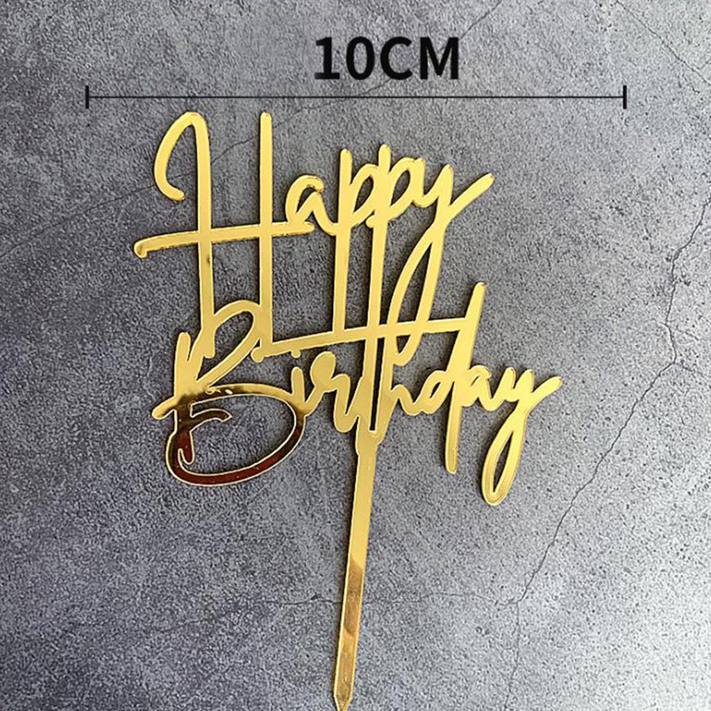 Personalized Wedding Happy Birthday Party Supplies Acrylic Cake Topper Insert Card Cake DIY Decoration Acrylic