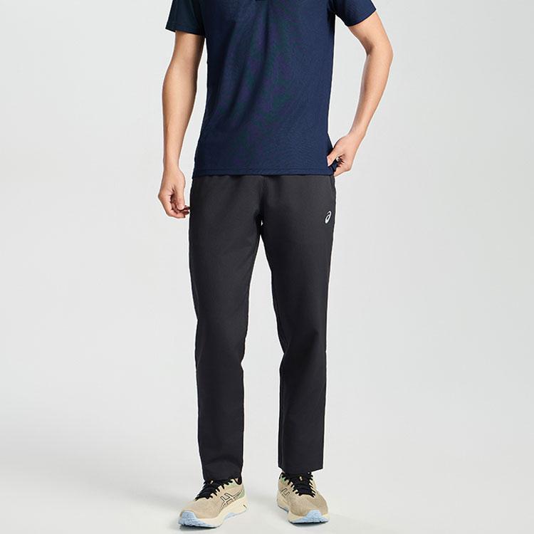 Asics Logo Mid-Waist Comfortable Casual Sports Pants Men Bottoms Black 2011D044-001