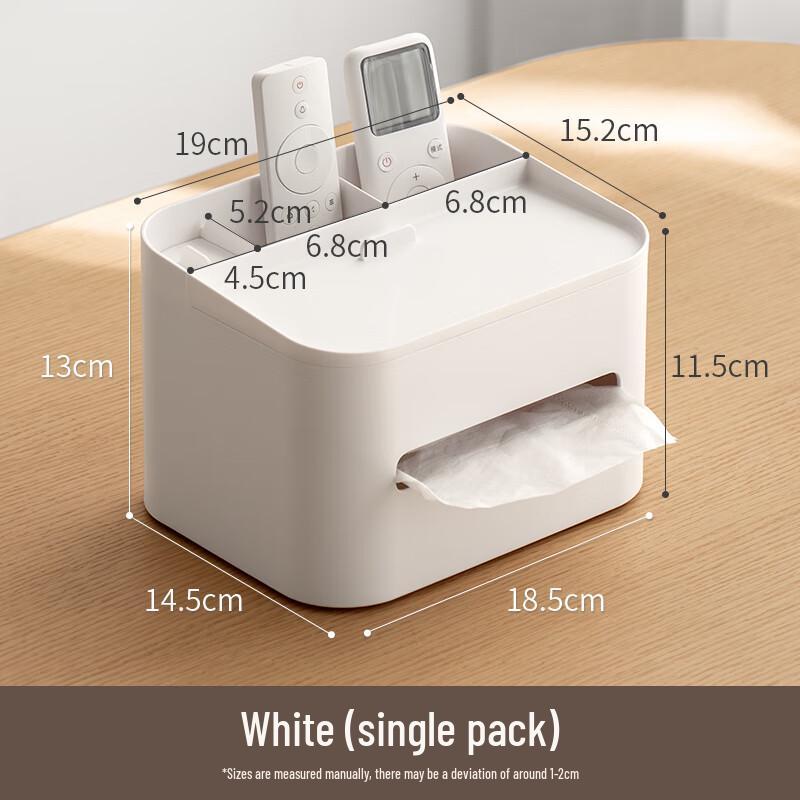 Multi-functional Tissue Box with Remote Control Organizer