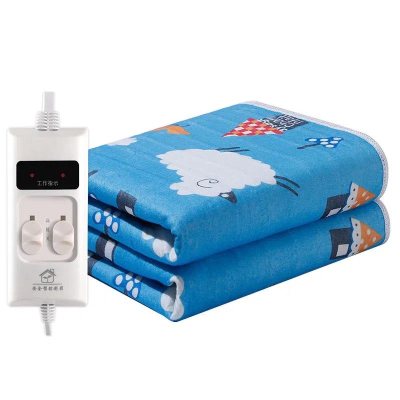 

Электрическое одеяло с двойным управлением и регулировкой температуры, безопасное, безрадиационное, домашнее увеличение, водонепроницаемый электрический матрас, нагревательный матрас 1.8*1.5m синий