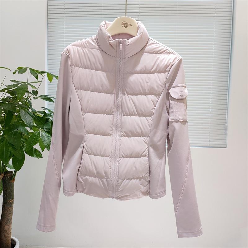 White duck down jacket women's autumn and winter new yoga clothes casual outdoor sports slim and thin coat women