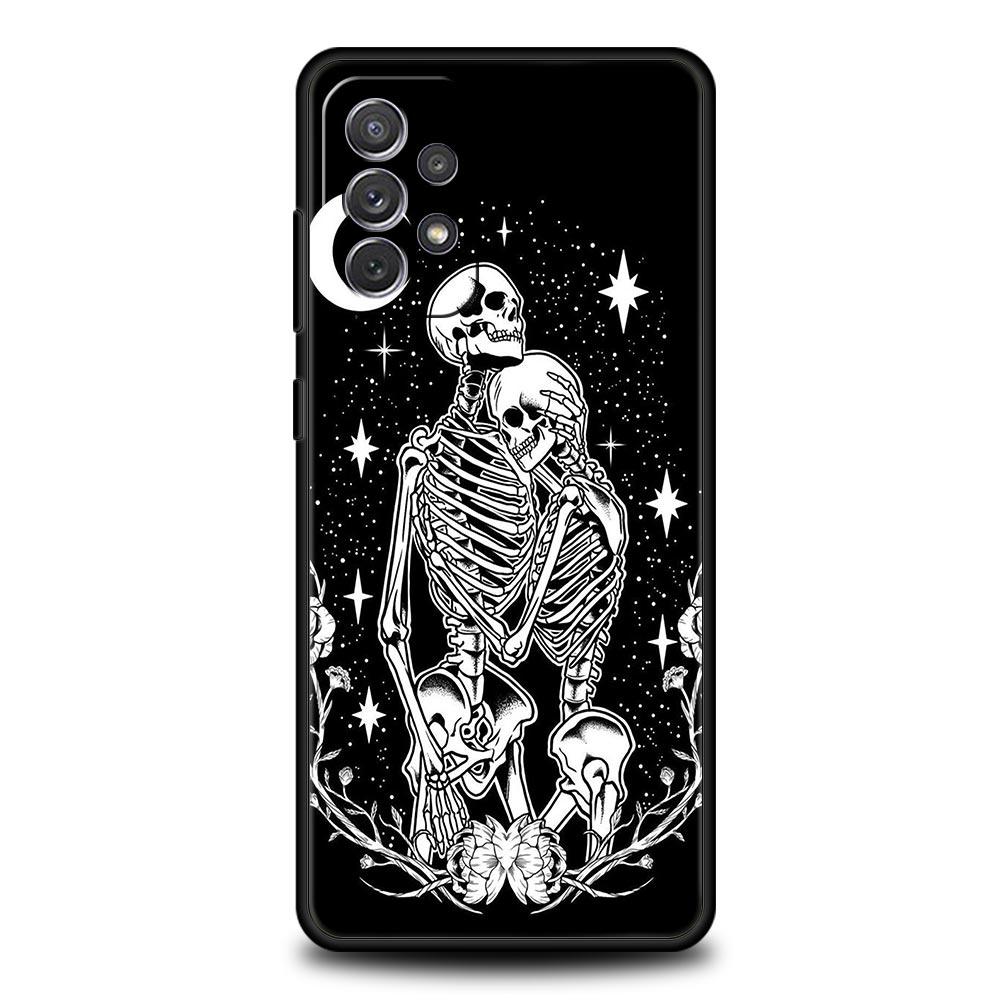 Love Skeleton Skull Phone Case For Samsung Galaxy A17 A07 A55 A35 A25 A15 A05s A33 5G A31 A23 A21s A13 A41 A73 A53 A51 A71 Cover