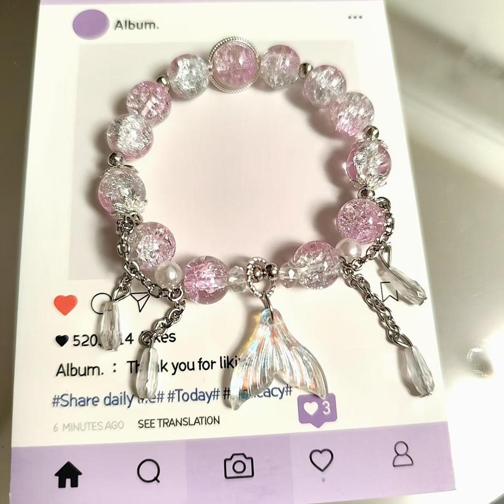 Festive Holiday Christmas Tree Bracelet with Lampwork Beads