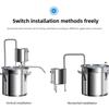 Stainless Steel Water Cup Distiller Household Alcohol Brandy Brewing Barrel Large Capacity DIY Pure Water Distillation Equipment