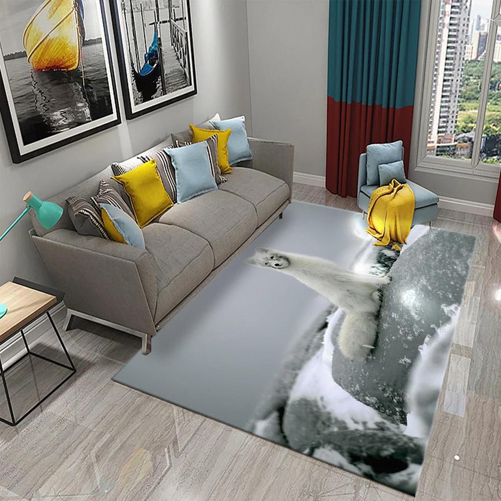 3D Lovely Fox Carpets Cute Wild Animals Mat for Living Room Bedroom Kitchen Area Rug Child Home Decor Carpet Kids Room Play Mat
