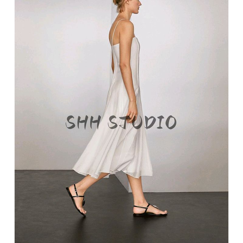 MD Summer New Arrival Women's Clothing Island Vacation Style Gentle Drape Mid Length Long Length Sling Dress 6639530