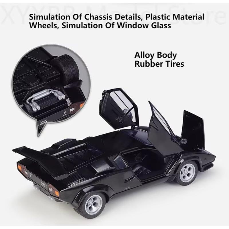 1/24 Высококачественная литая модель автомобиля WELLY Lamborghini Countach LP 5000S Гоночная машина Металлическая экзотическая игрушка из сплава для детской коллекции