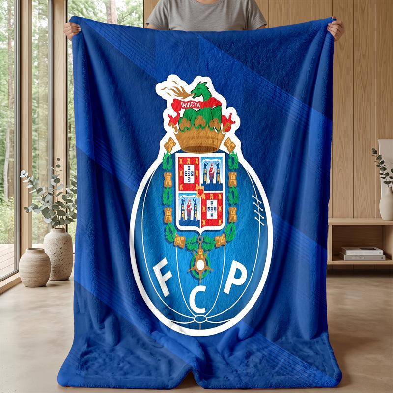 Coperta Tema FC Porto Morbida Coperta in Pile di Flanella Calda Leggera Coperta da Lancio per Casa Divano Letto