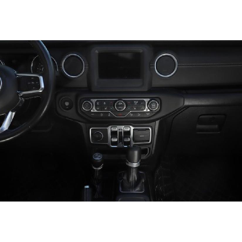 Dashboard Window Glass Control Switch Button Trim Cover For 18+ Jeep Wrangler JL