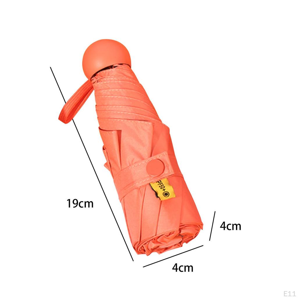 Folding Umbrella Compact Small with Black Coating Personal Sun
