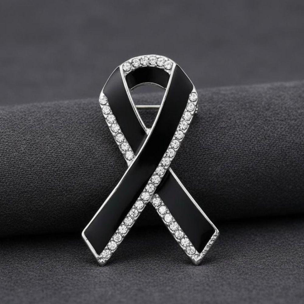 Czarna Odznaka Pamięci Czarna Odznaka Pamiątka po Królowej Odznaka Żałobna Cyrkonie Pogrzeb Czarna Wstążka Broszka Pin Na Pogrzeby i Żałobę