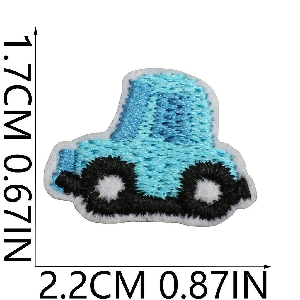 Malá vyšívaná látková nálepka Korejská ruční výroba DIY Štěně Pes Mini nášivka Nálepka Roztomilá Auto Květina Vyšívaný štítek