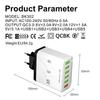 65W High-Power 6-Port USB Fast Charger for Mobile Phones (US/EU/UK Standard)