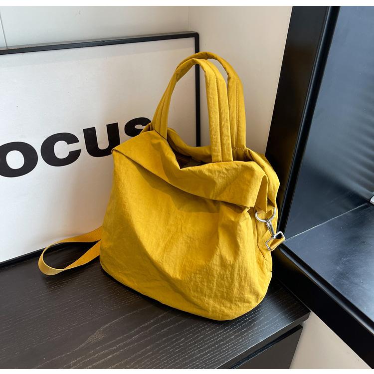 Canvas Large-capacity Bag 2024 New Korean Version Handbag Bag Large Bag Shoulder Leisure Student Bag