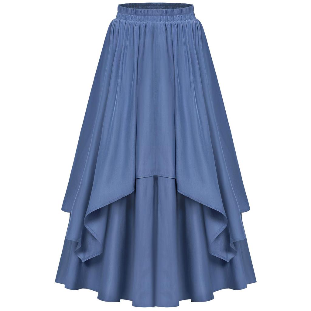 Γυναικεία Casual Court Style Vintage μονόχρωμη ακανόνιστη φούστα