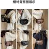 Retro small square bag women's new high-end texture commuter shoulder oblique span bag underarm bag saddle bag