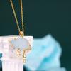 Fashion Zircon Resin Cloud Pendant Necklace for Women Girls Stainless Steel Chain Sweet Cute Party Accessories Jewelry Gifts