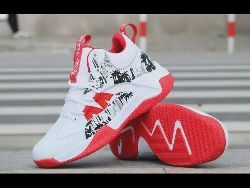 Men's High-Top Leather Waterproof Basketball and Skateboard Shoes