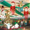 Christmas Cartoon Style Cute Home Decoration Store Window Display Santa Claus Style Christmas Tree Ornaments 1PC/3PCS