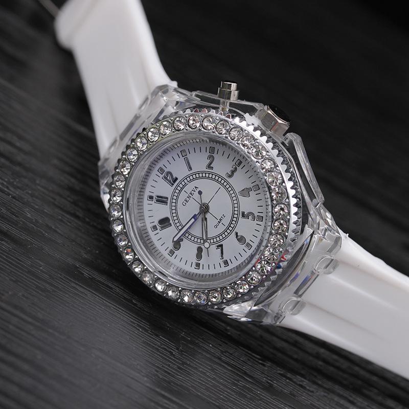 Geneva Men's Luminous Diamond-Set Watch