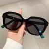 Fashion White Decoration Sunglasses Chic Square Design Women Sun Shades Oversize Sun Glasses for Travelling Driving
