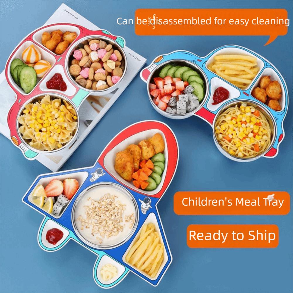 Airplane Car Shaped Dinner Plate Detachable Kid's Lunch Plate Feeding Food Tray  Household