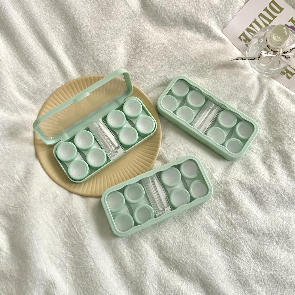 4 Pair Contact Lens Case Contact Lens Storage Box Portable Travel Contact Lenses Case Soak Container Lenses Box for Beauty Pupil