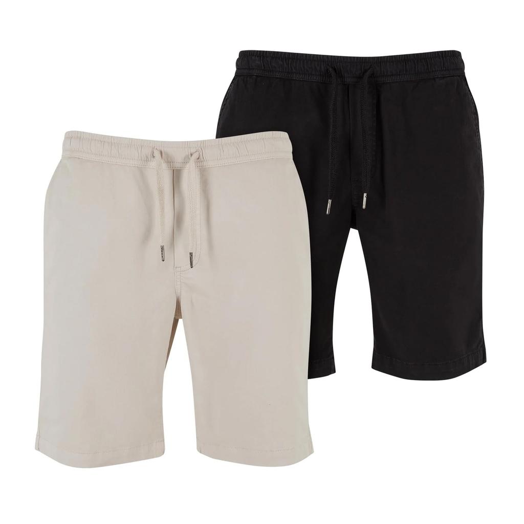 Urban Classics Mens Twill Stretch Shorts (Pack of 2)