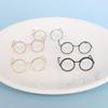 5PCS Metal Miniature Doll Eyewear Black Frame Frame Lensless Miniature Eyewear  DIY Matching