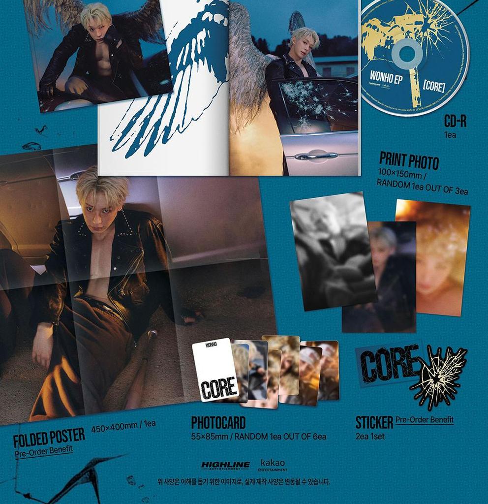 [POB] WONHO [CORE] EP Album (RAW / SHELL / CRACK ver.)