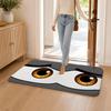 Worried Eyes Floor Mat Flannel Rug Non Slip Absorbent Soft Washable For Entryway Hallway Bathroom Kitchen Decor