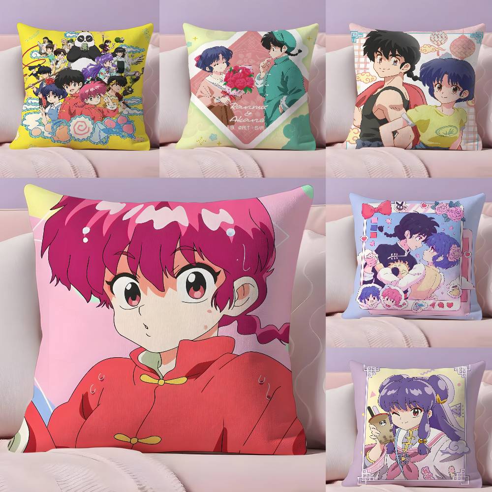 Anime R-Ranma Kissenbezug Kissenbezug Ultraweicher Hautfreundlicher Stoff Wolkenähnlicher Komfort & Verdeckter Reißverschluss