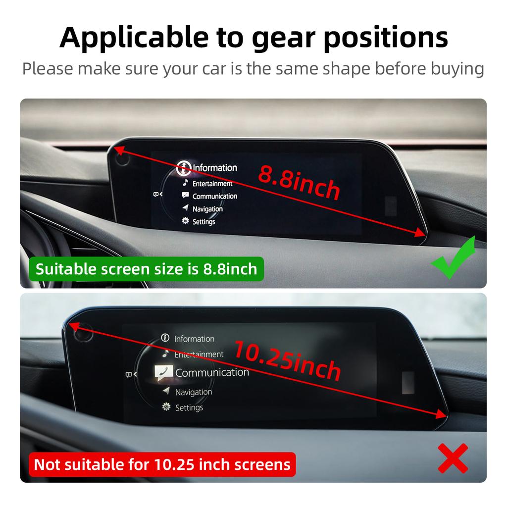 Gear Transparent TPU Protective Film for Mazda 3 Axela 2019-2026 Anti-scratch Car Interior Film Center Console Navigation Screen