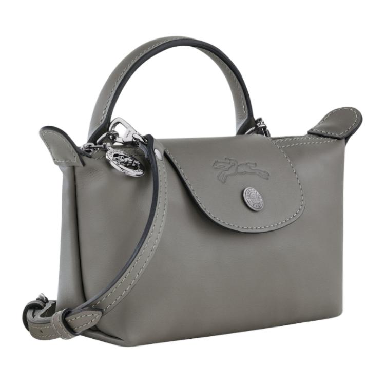 Longchamp Le Pliage Xtra Logo Embossed Adjustable Detachable Shoulder Strap Snap Closure Leather Mini Shoulder Crossbody Bag Women Bags 34205987P55