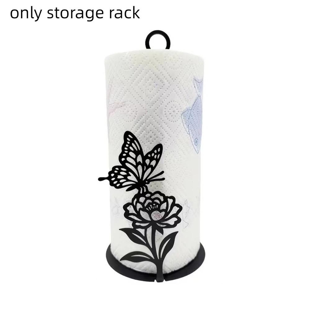 2D Flat Butterfly Napkin Holder Free Standing Vertical Napkins Rack Paper Towel Rack  Bathroom чёрный